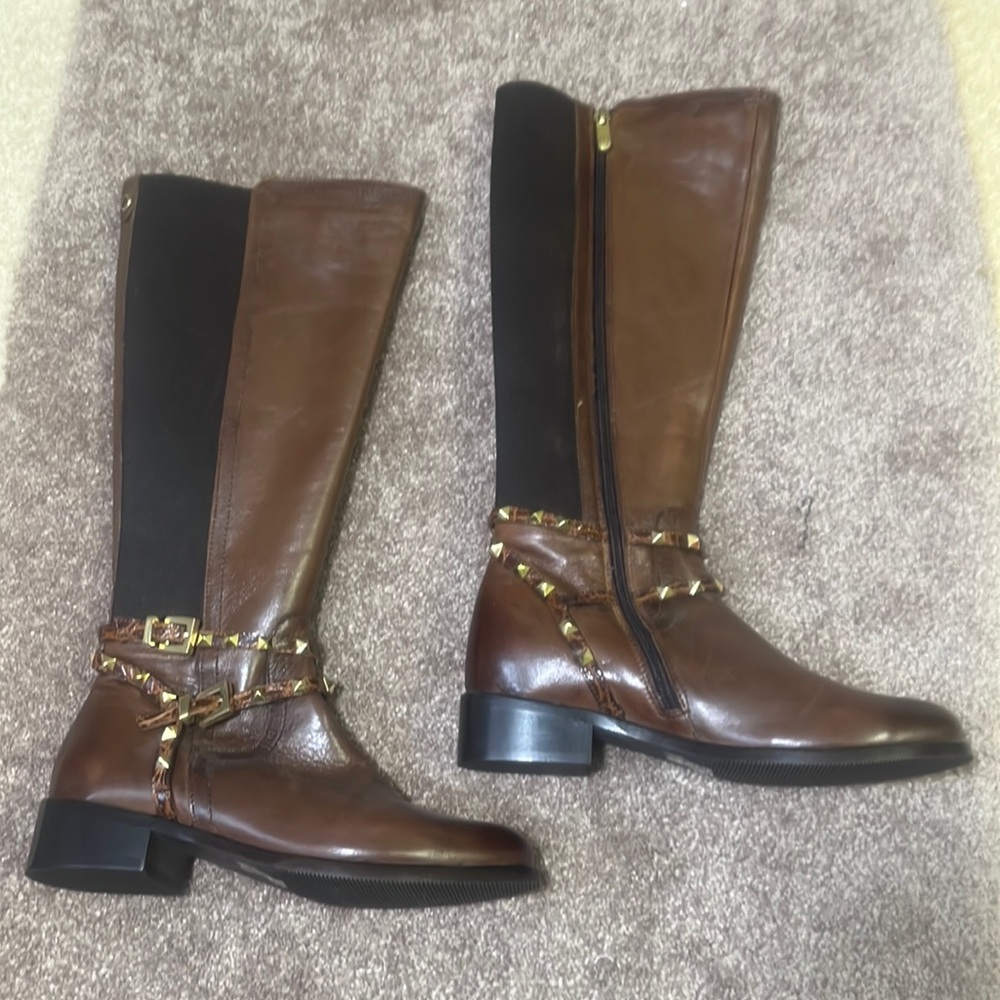 Moda in Pelle Brown Stretch Boots 37 (6)